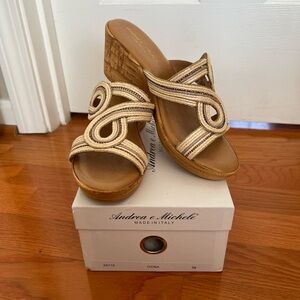 Andrea Michele Wedge Sandals